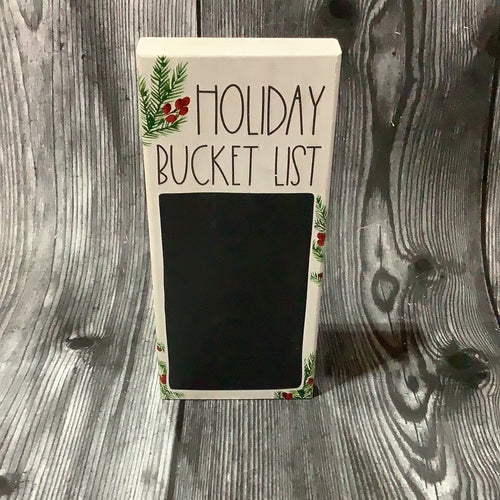 K Holiday Bucket List Sign