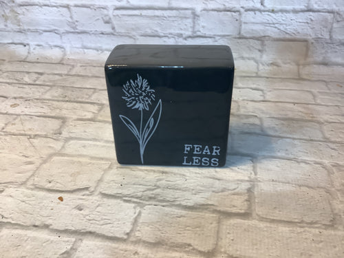 K Grey ceramic color block “ fear less”