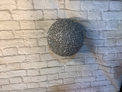 K Glitter Ball Ornament
