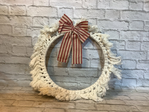 K fabric macrame modern wreath