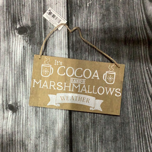 K Cocoa Marshmallow Sign