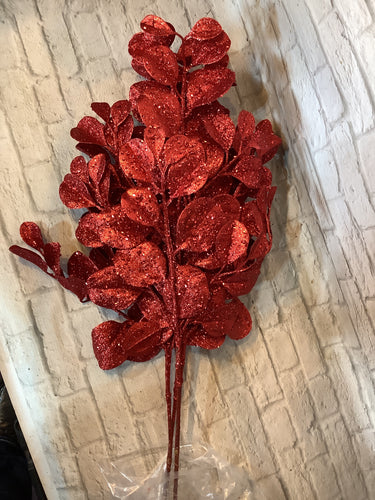 K red glitter paddle spray