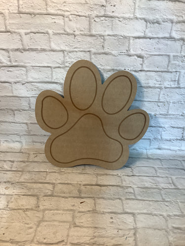 K paw print blank