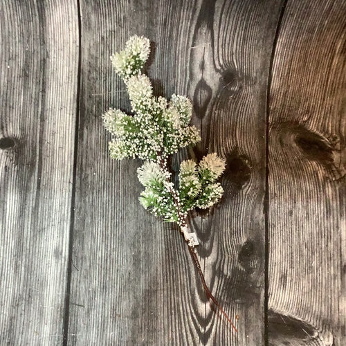 K Flocked Pine Spray
