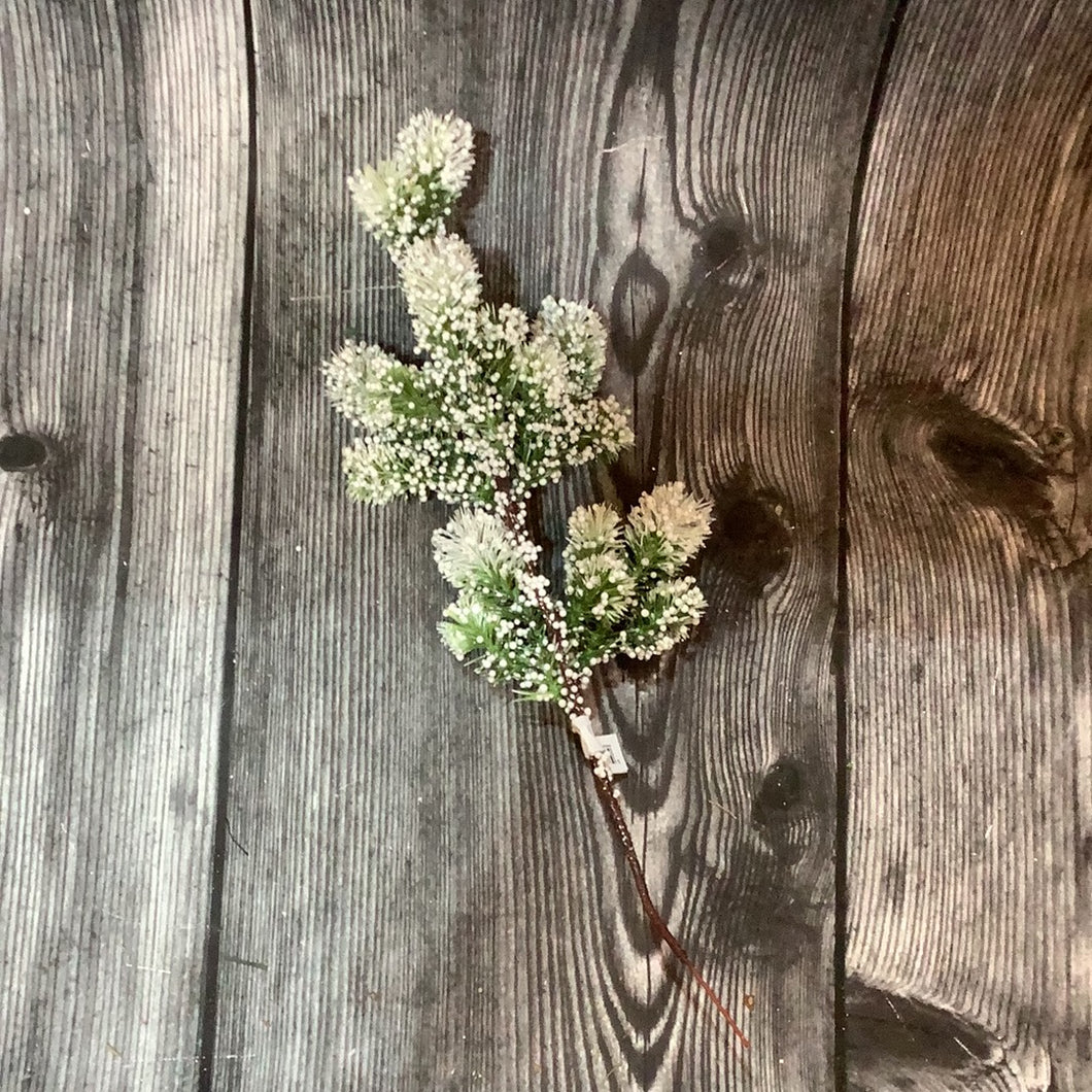 K Flocked Pine Spray
