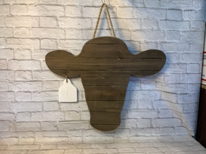 K Cow Head Door Sign
