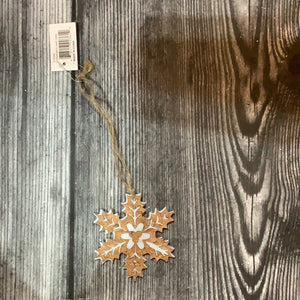K 4” Snowflake Ornament