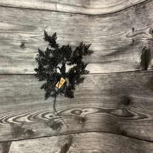 K 19” Black Glitter Cedar Spray