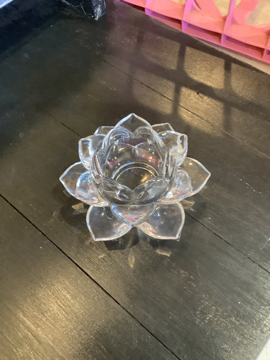 K glass candle holder