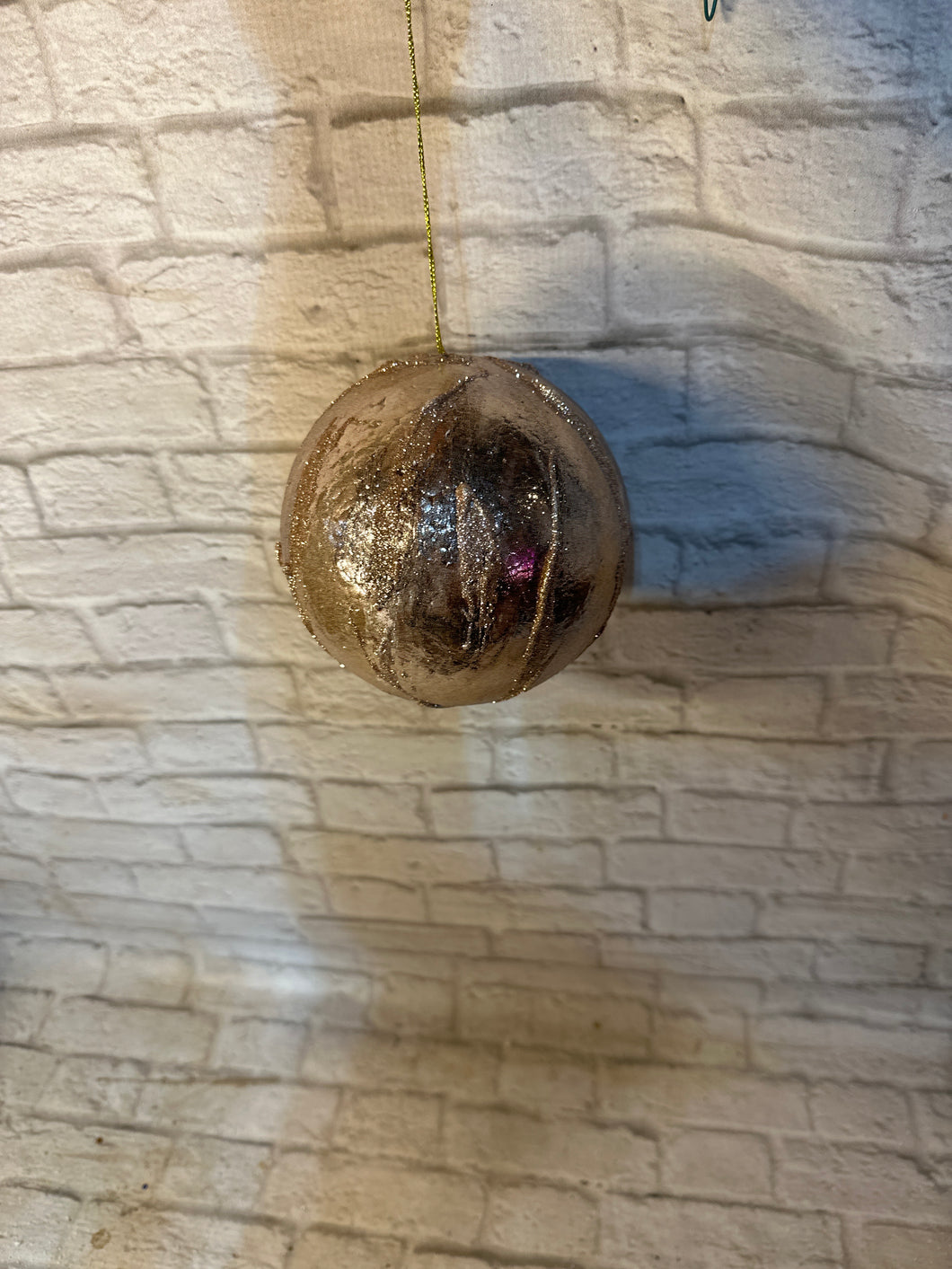 K 6” glitter ornament