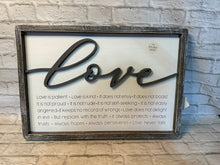 K Double Sided Love Sign