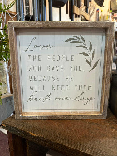 K Love the People Sign