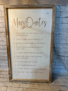 K Double Sided Mom Sign