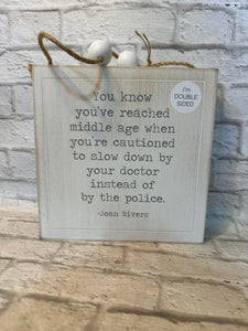 K Double Sided Going Out Hanging Sign