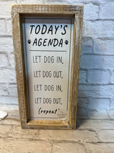 K Double Sided Todays Agenda Pet Sign