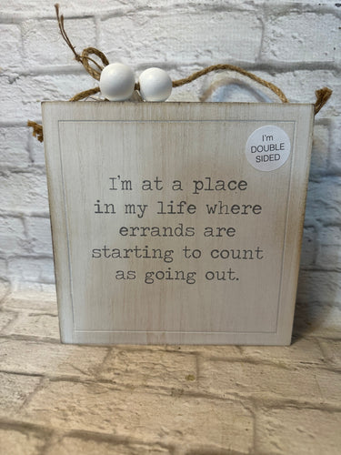 K Double Sided Going Out Hanging Sign