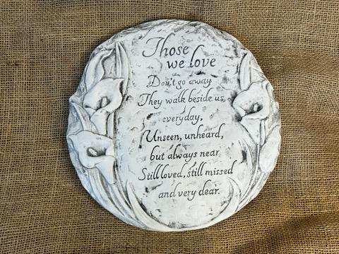 K Those we love garden stone