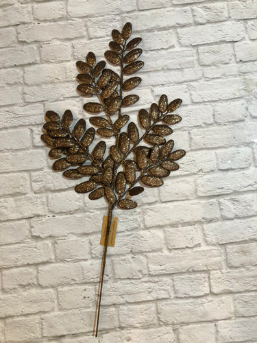 K Glitter Stem Spray-Brown