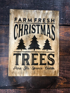 K Farm Fresh Christmas Tree Sign
