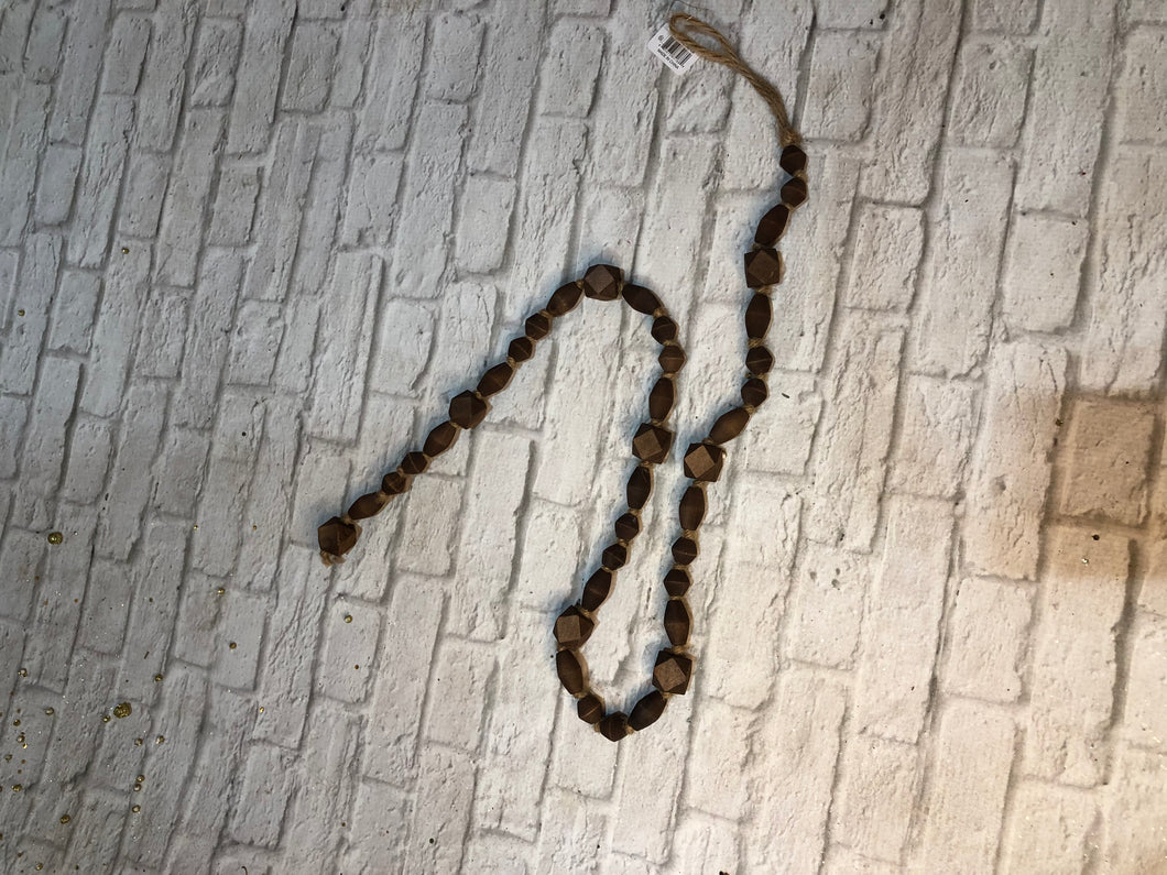 K Brown Beaded Garland