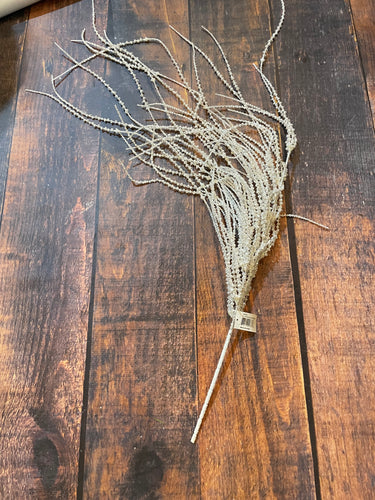 K Hanging Willow Glitter-White
