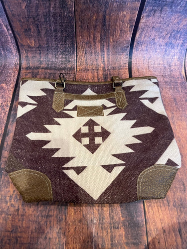 K White and Brown Myra Bag