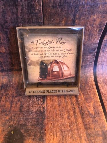 K Firefighters Prayer Plaque