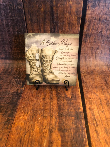 K Soldiers Prayer Plaque