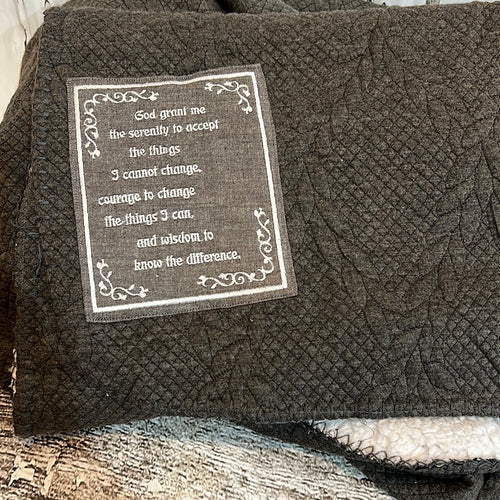K God Grant Me the Serenity Sherpa Throw 50x60