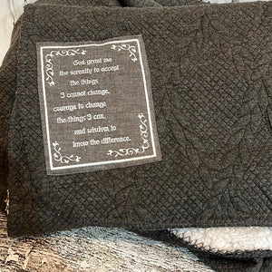 K God Grant Me the Serenity Sherpa Throw 50x60
