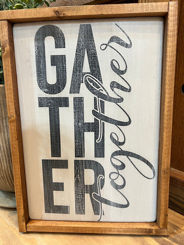 K Gather together sign