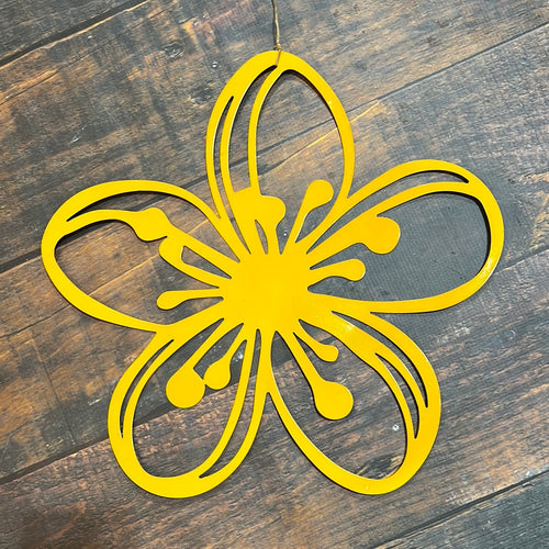 K Yellow Large Metal Wall Art