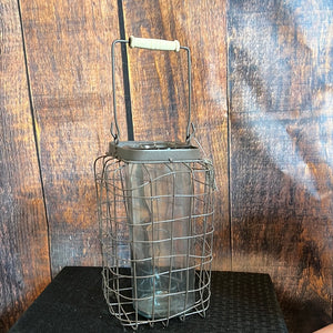 K Metal Candle Holder with Glass