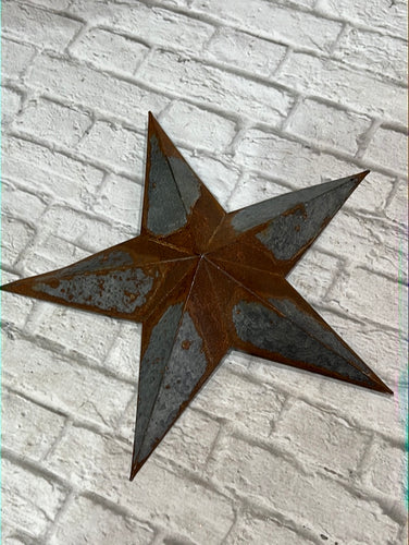 K Rustic Aluminum Star 12”