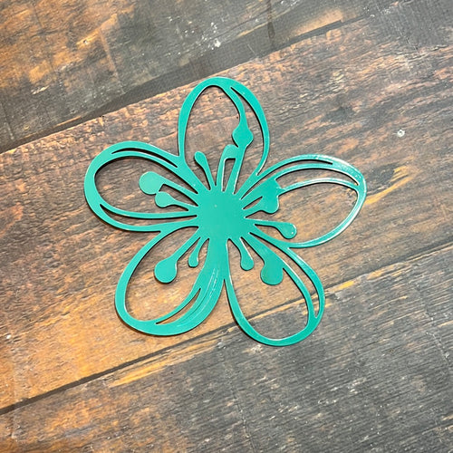 K Small Teal Metal Wall Art