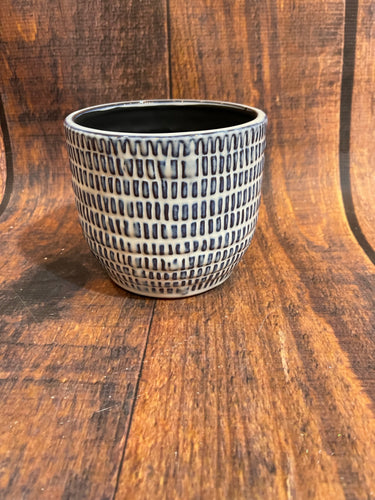K Blue Detailed Pot