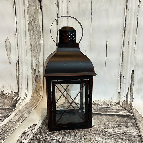 K Medium Black Copper Lantern
