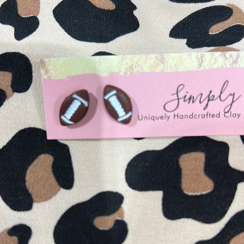 RG football earrings