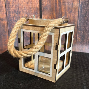 K Wooden Cutout Lantern
