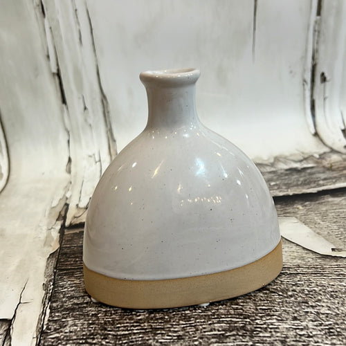 K White Stoneware Vase Small