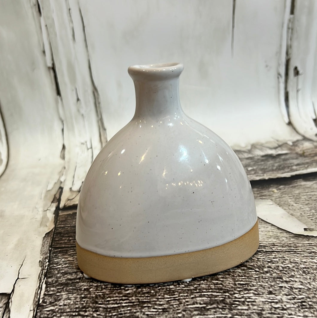K White Stoneware Vase Small