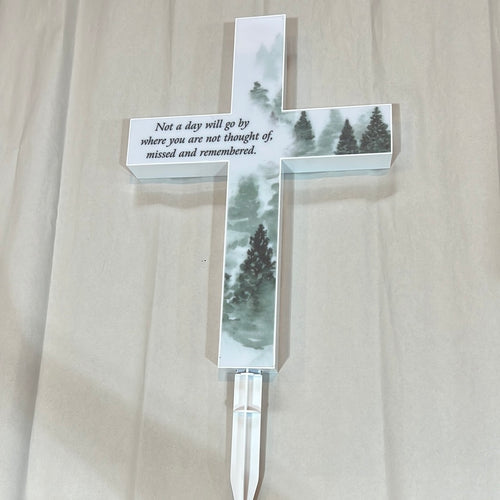 K Solar Cross Stake-Not a day goes by