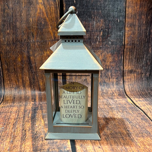 K In Memory of a Life Small Lantern