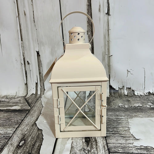 K Small Cream Metal Lantern