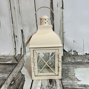 K Small Cream Metal Lantern
