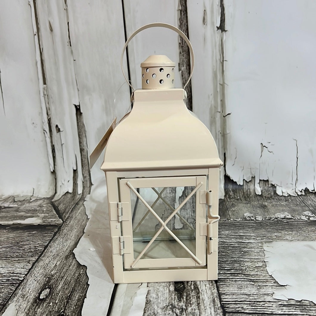 K Small Cream Metal Lantern