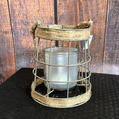 K Round Metal Rope LED lantern