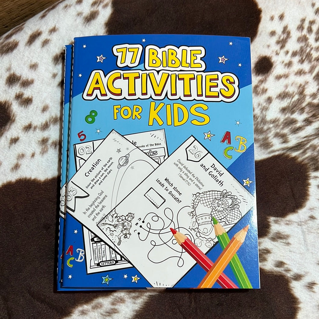 K 77 Bible Activities for Kids Book